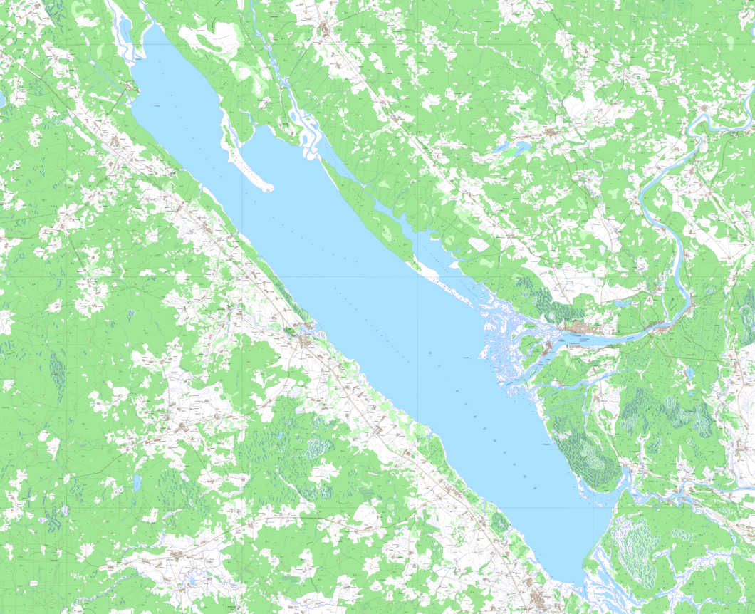 карта озеро Кубенское в хорошем качестве